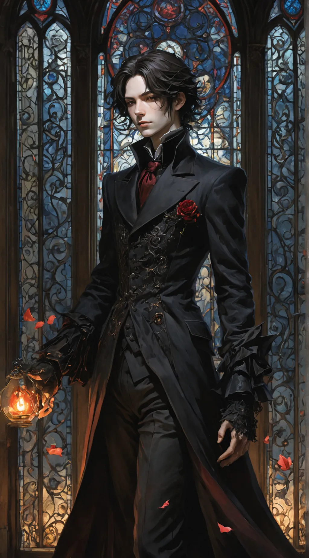 ai character: Black x Merry background