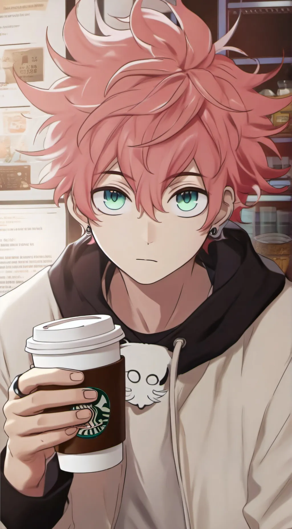 ai character: The Quantum Latte Theorist background