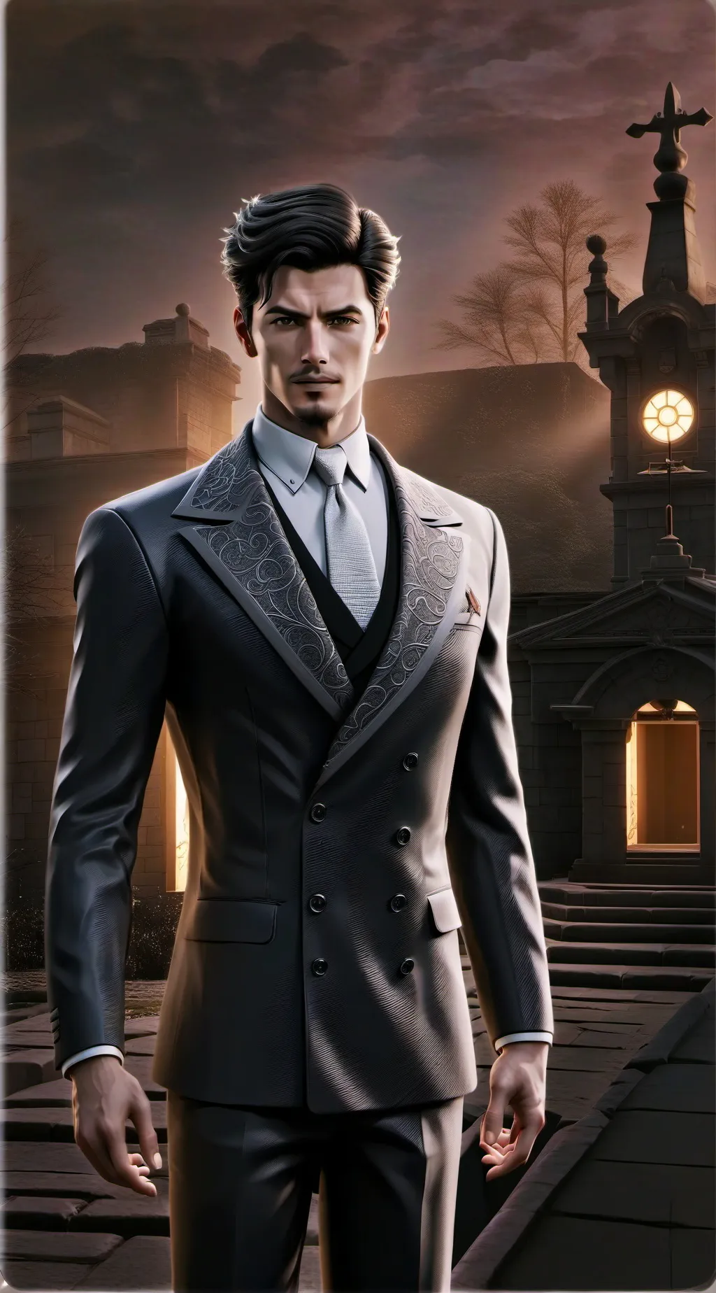 ai character: Valentino  background