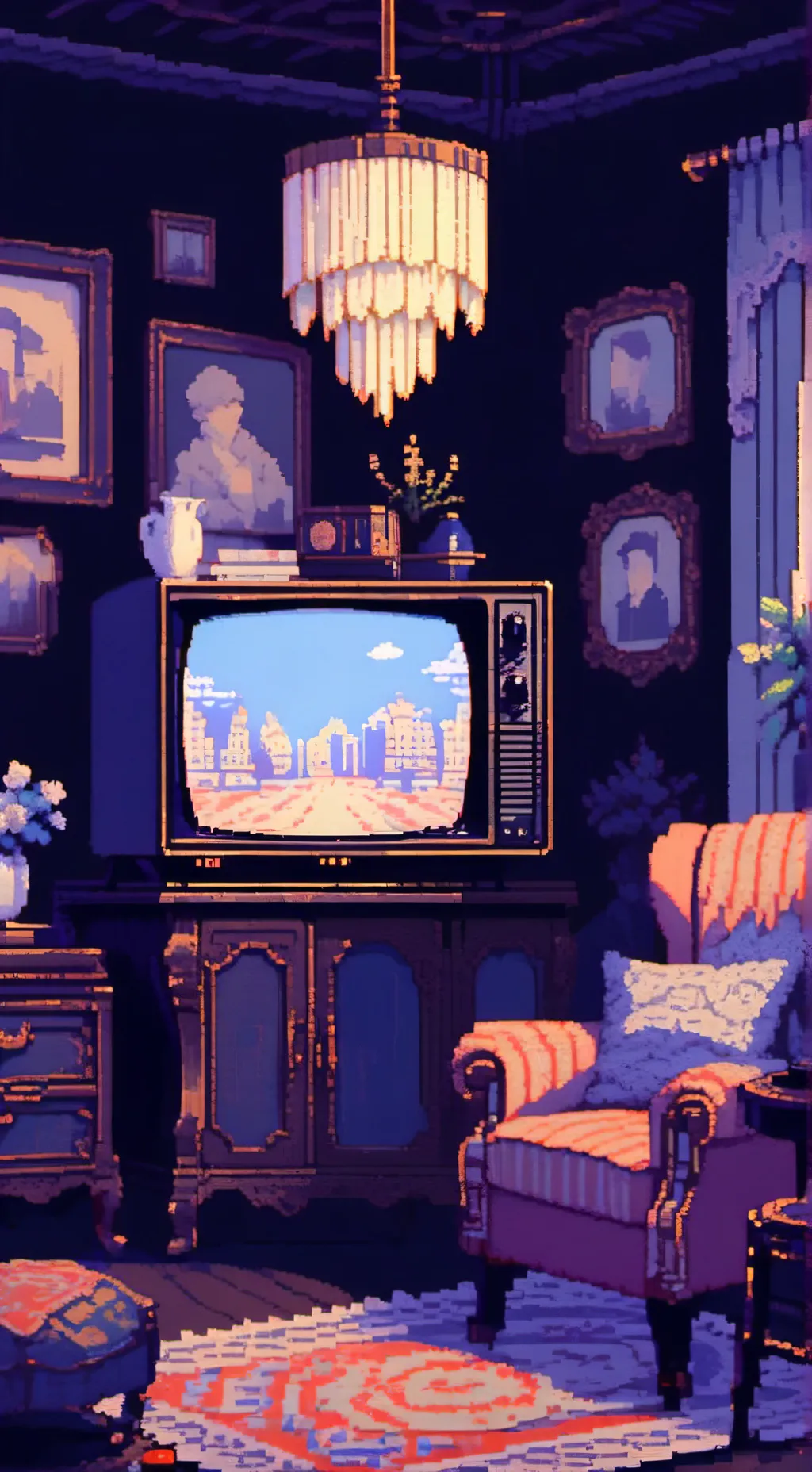 ai character: gangle pantalla  background