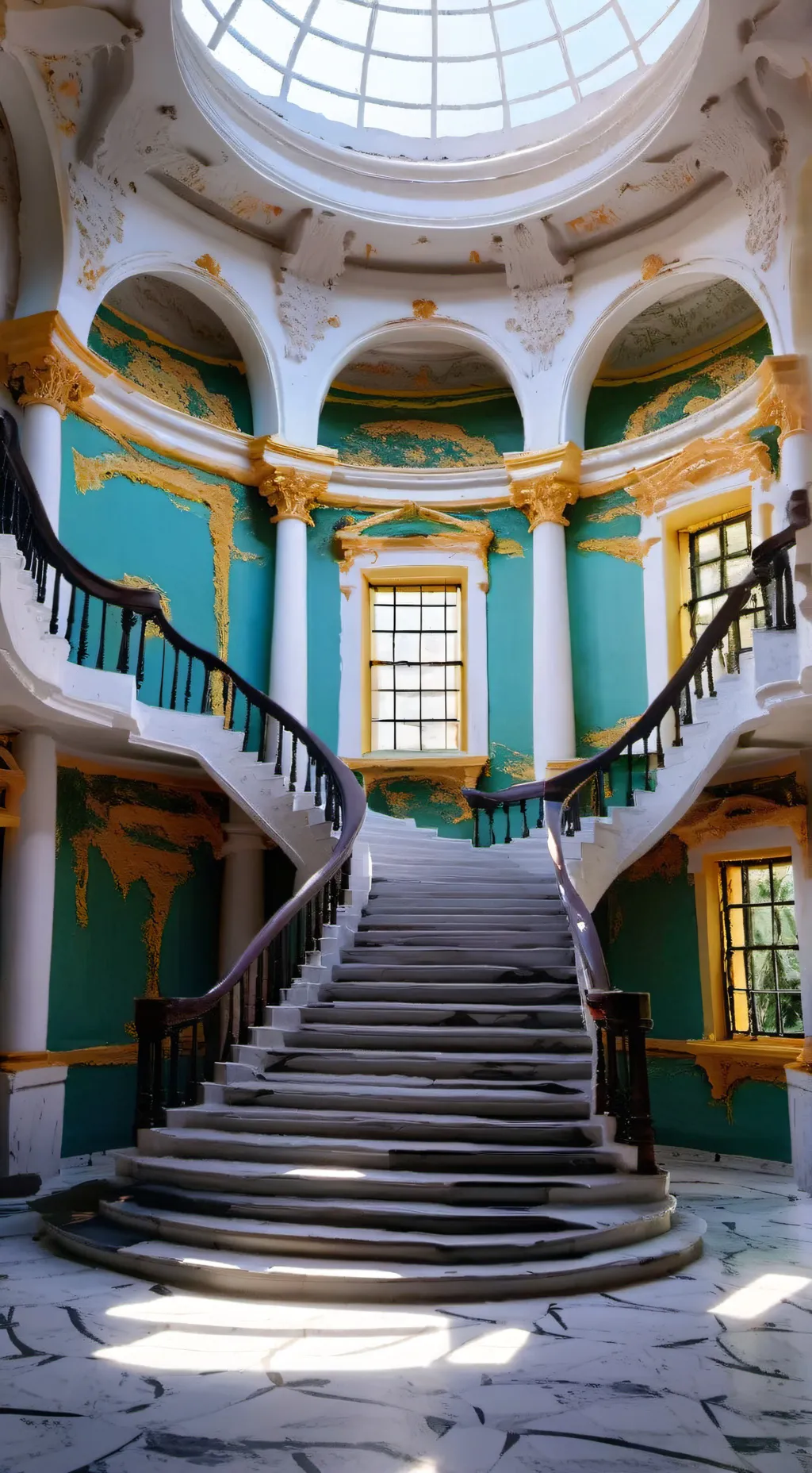 ai character: endless staircase? background