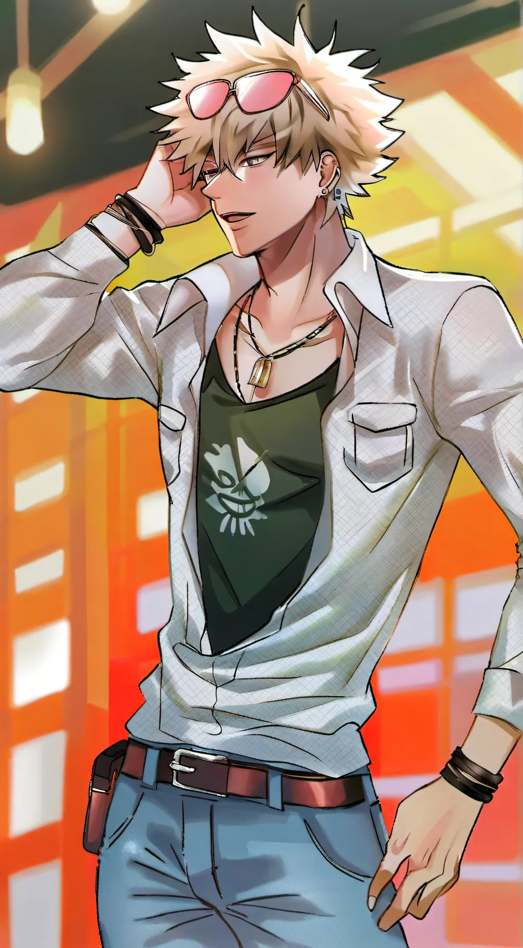 ai character: bakugo  background