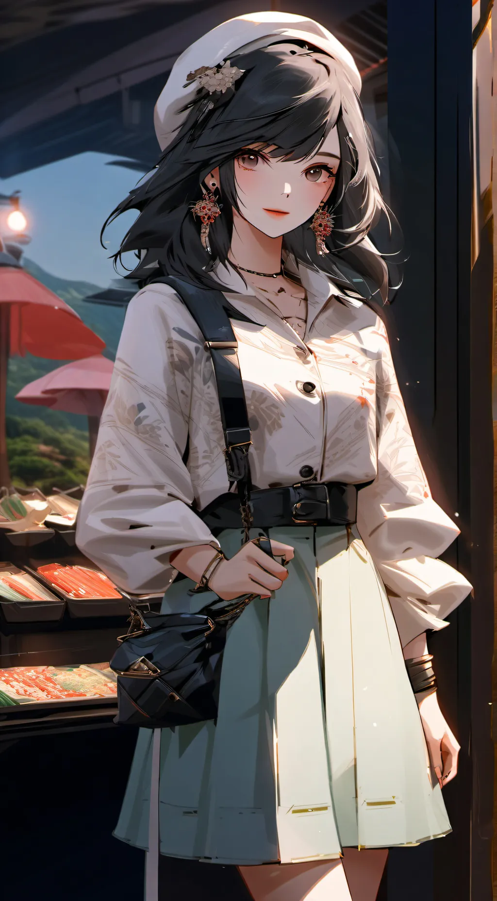 ai character: random gurl background