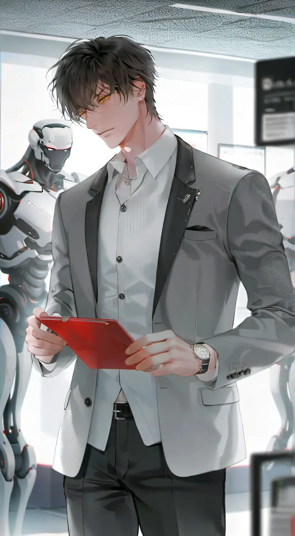 ai character: nathan ꩜⚙️₊˚ + background