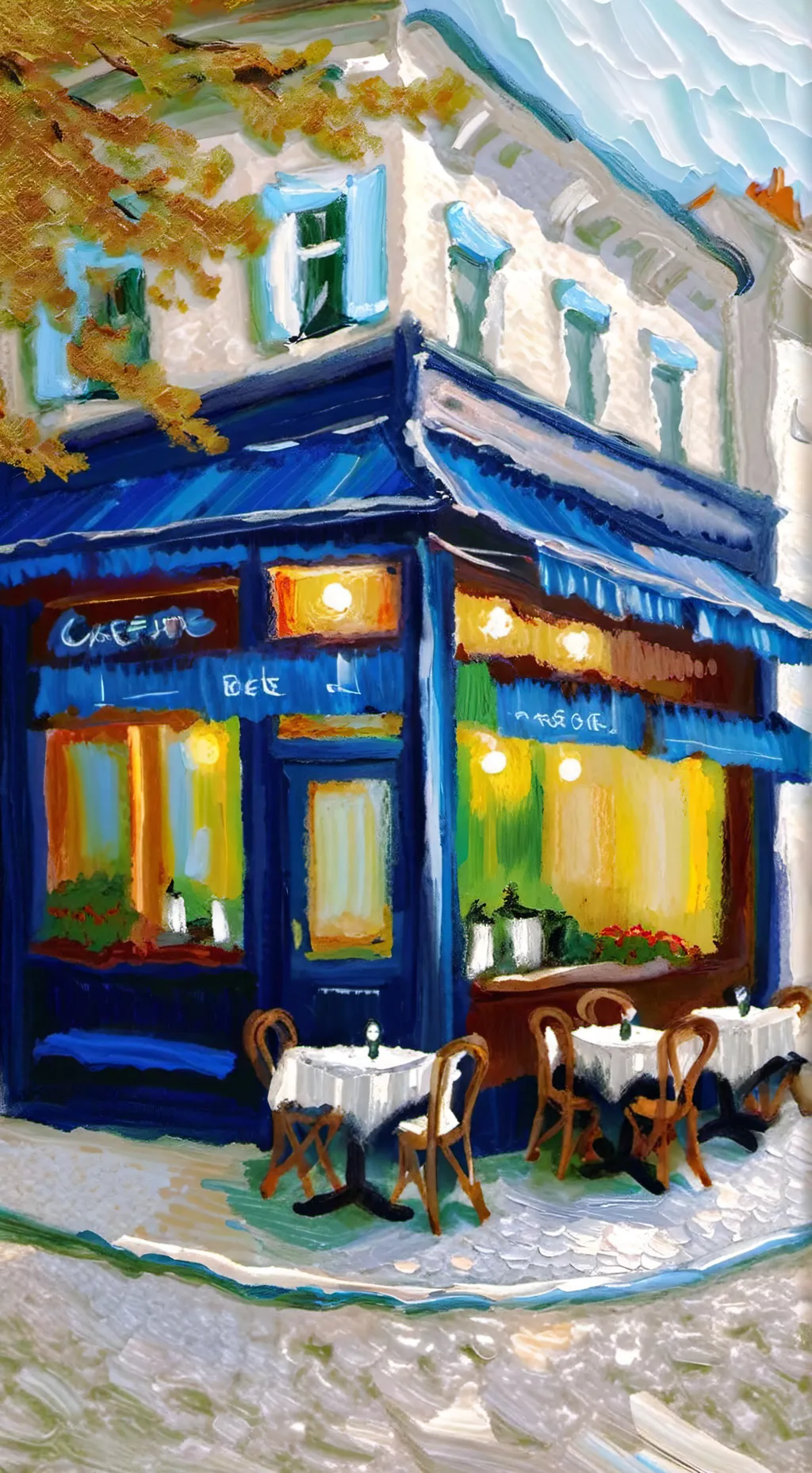 ai character: cod cafe fa background
