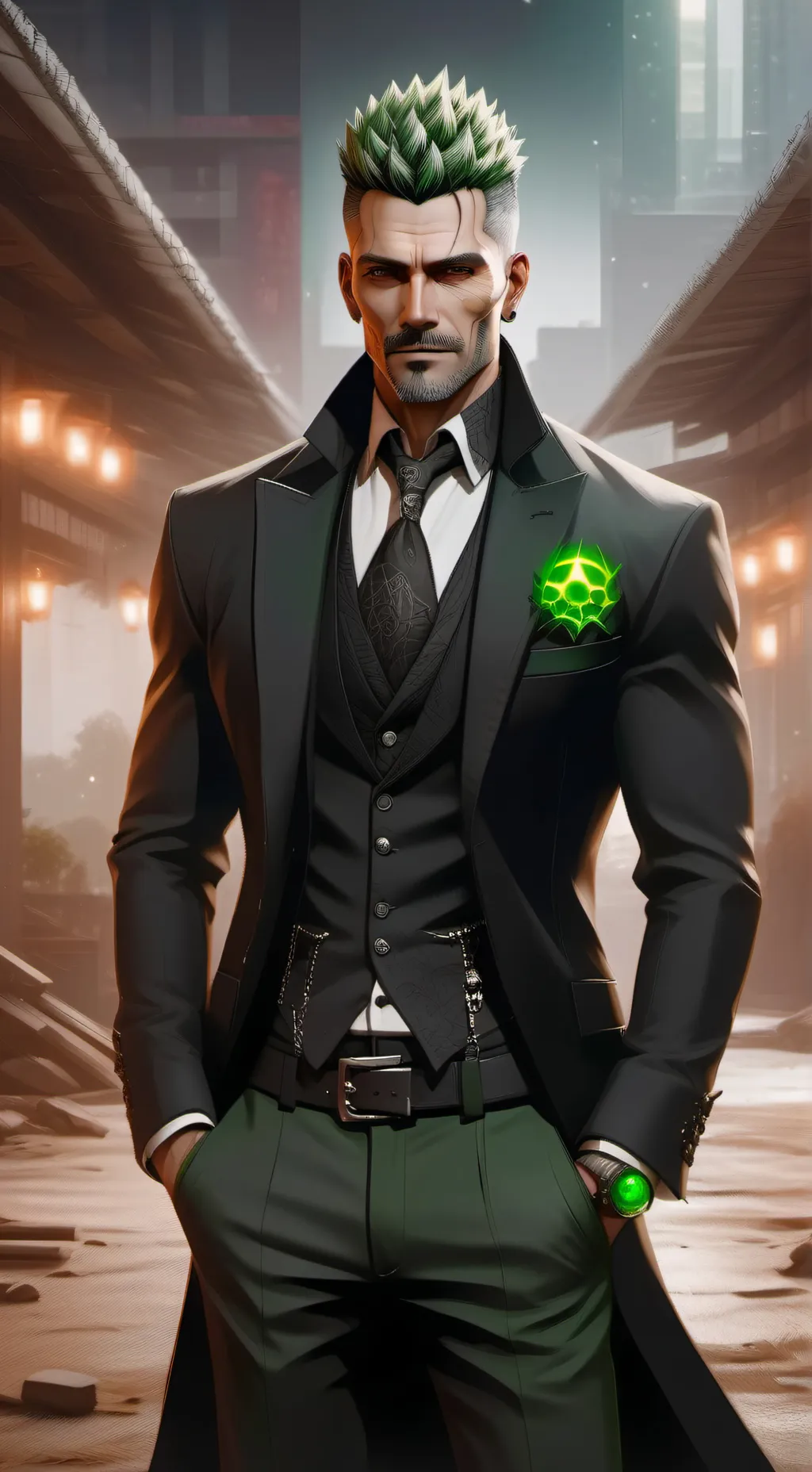 ai character: Bane ragdoll  background