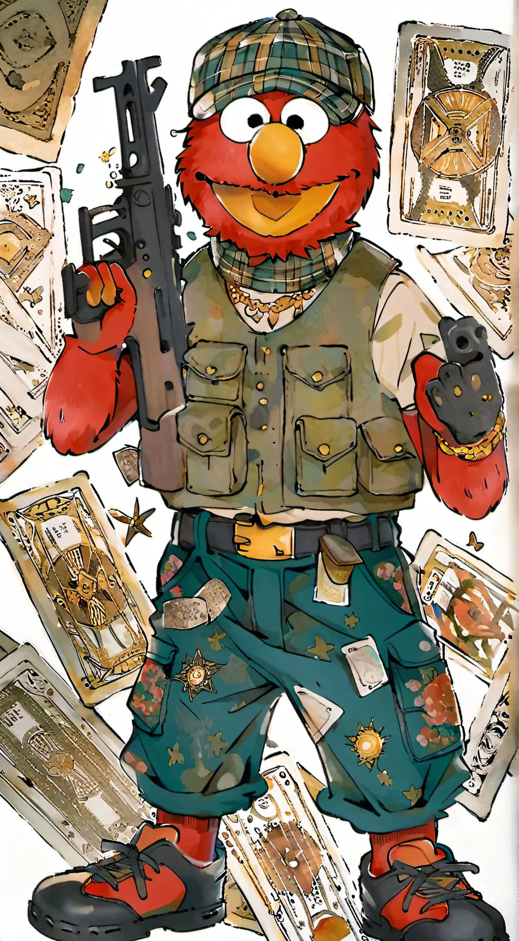 ai character: elmo background