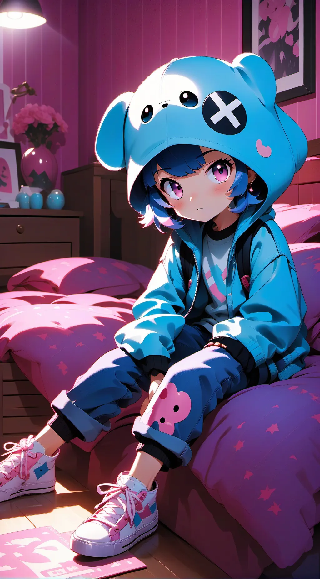 ai character: sleep over!  background
