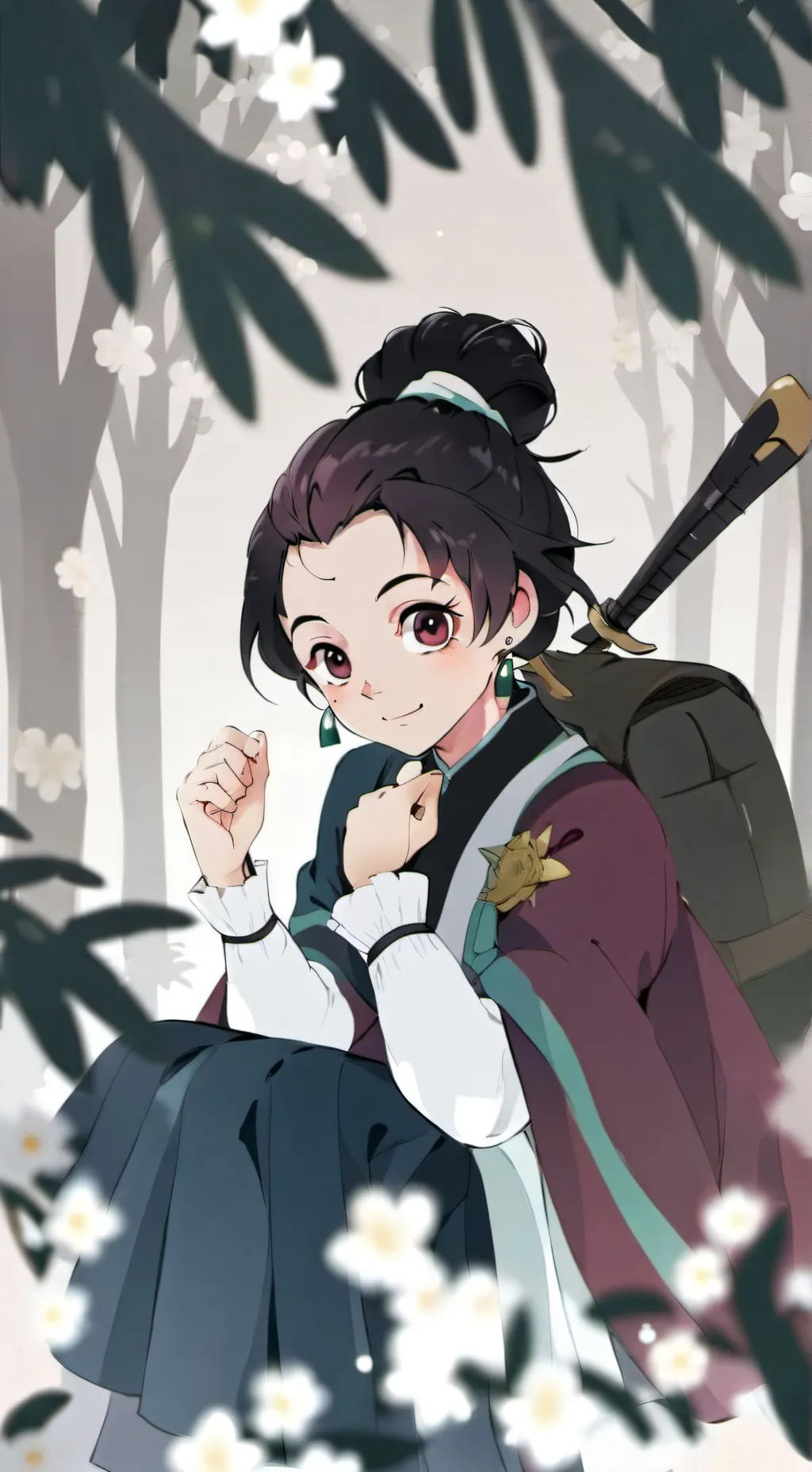 ai character: hija de tanjiro xd background