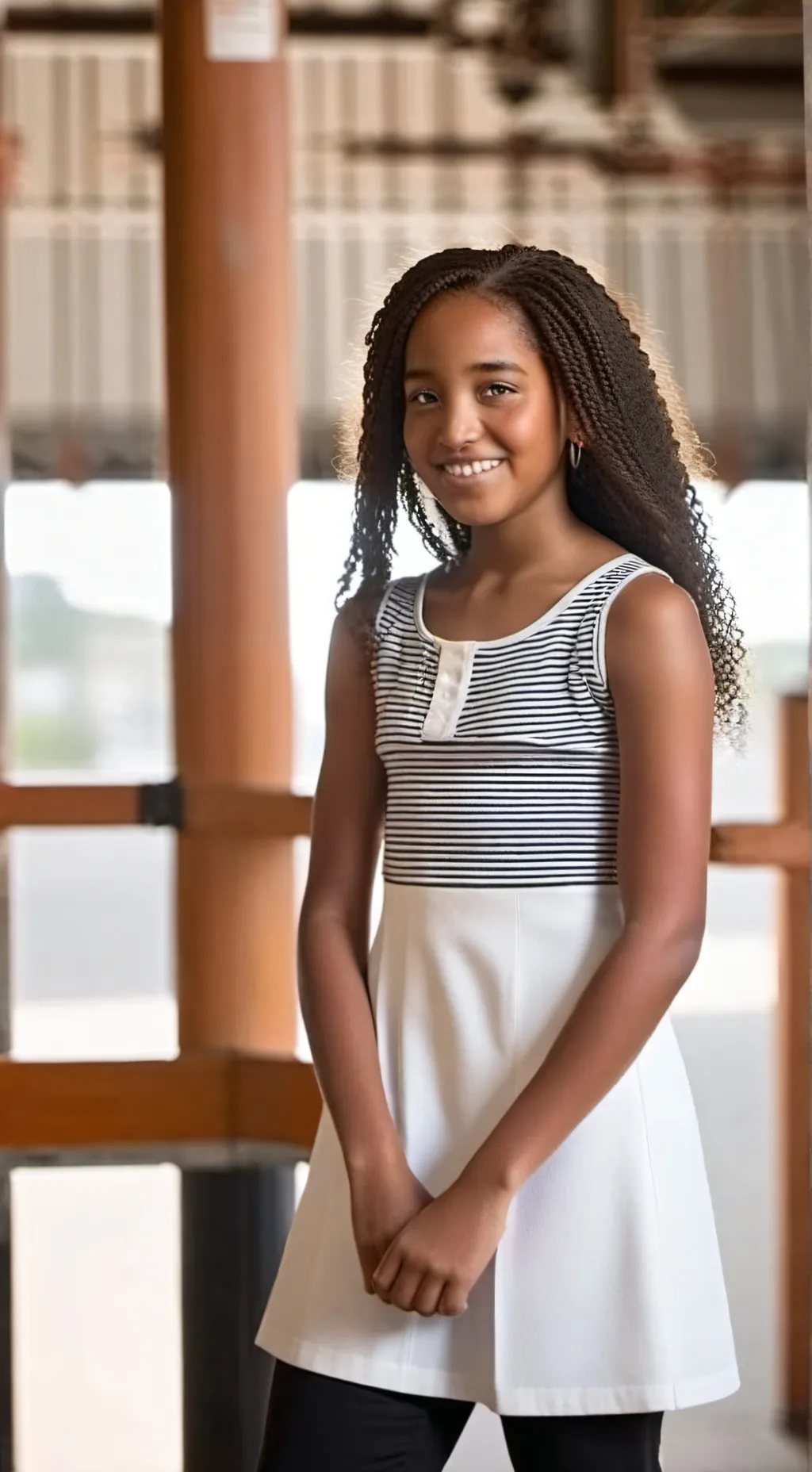 ai character: sasha Obama  background