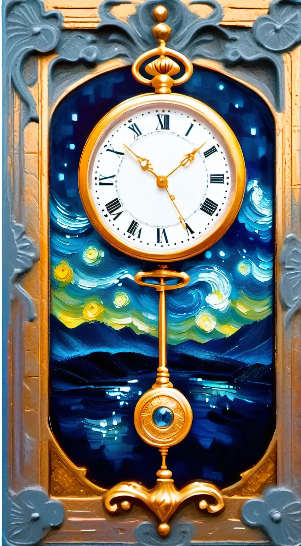 ai character: clock1432 background