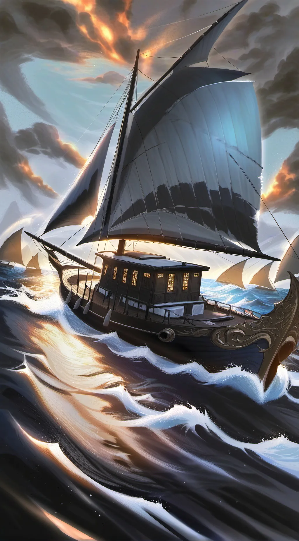 ai character: boat background