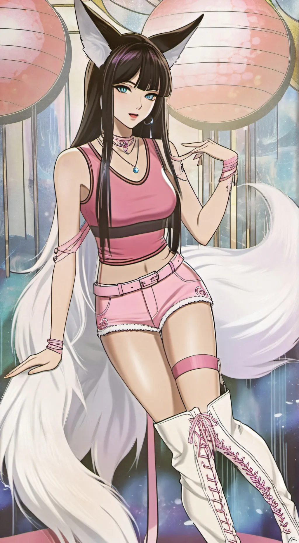 ai character: Ahri  background