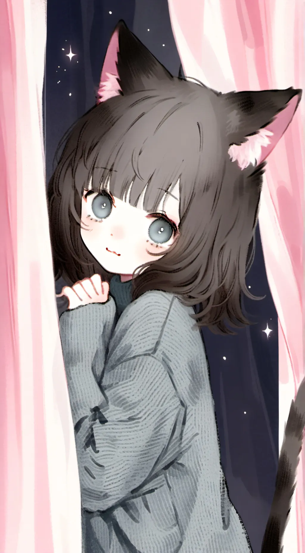 ai character: Charm Spirit Purrington background