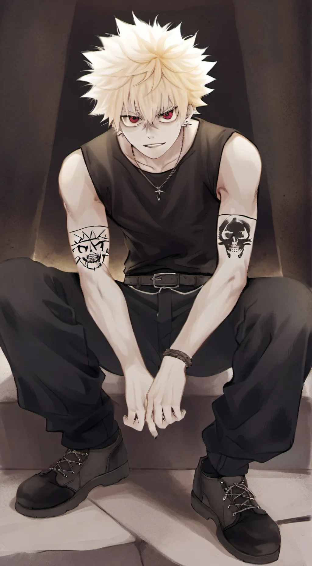 ai character: katsuki bakugo background
