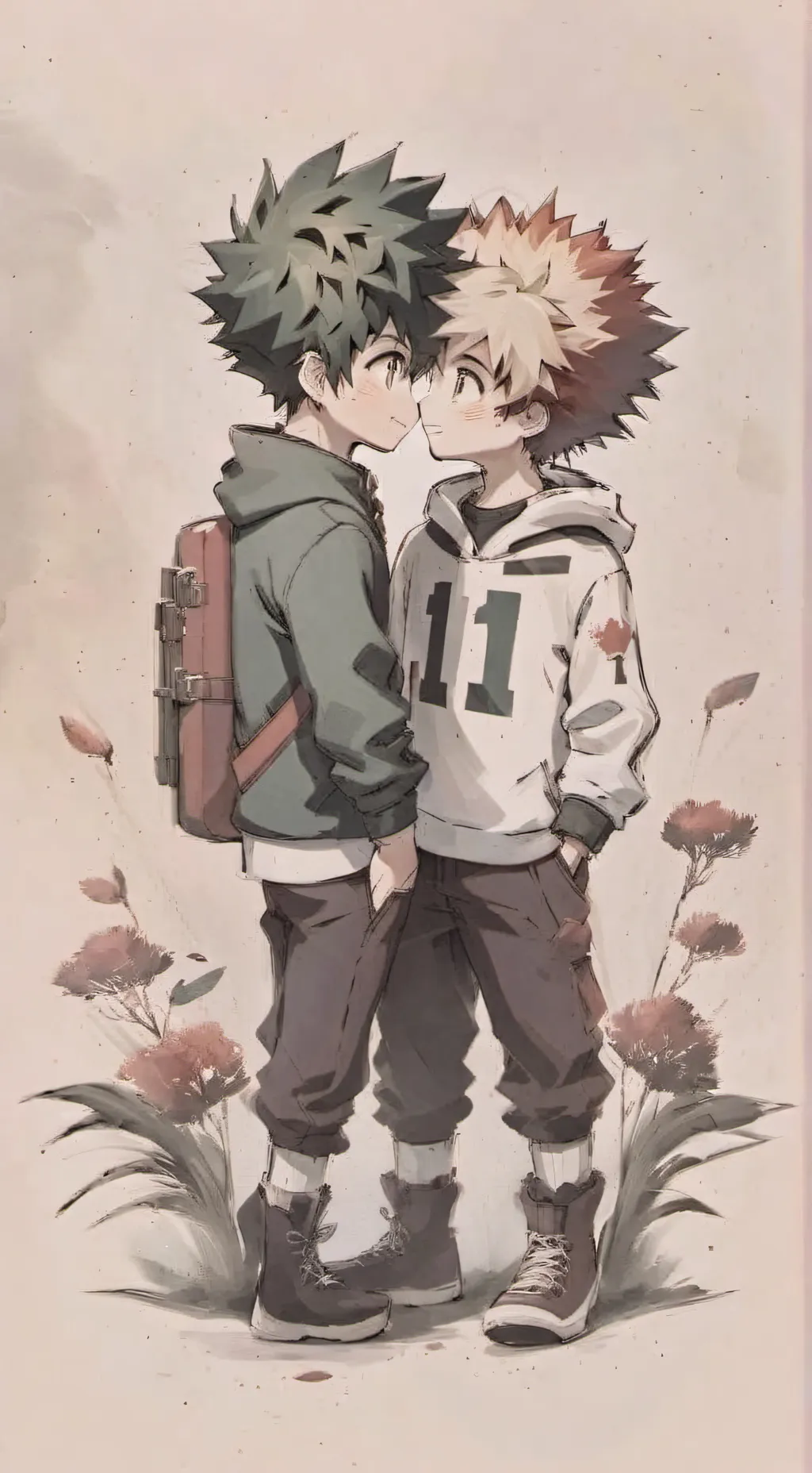 ai character: bakugo×deku background