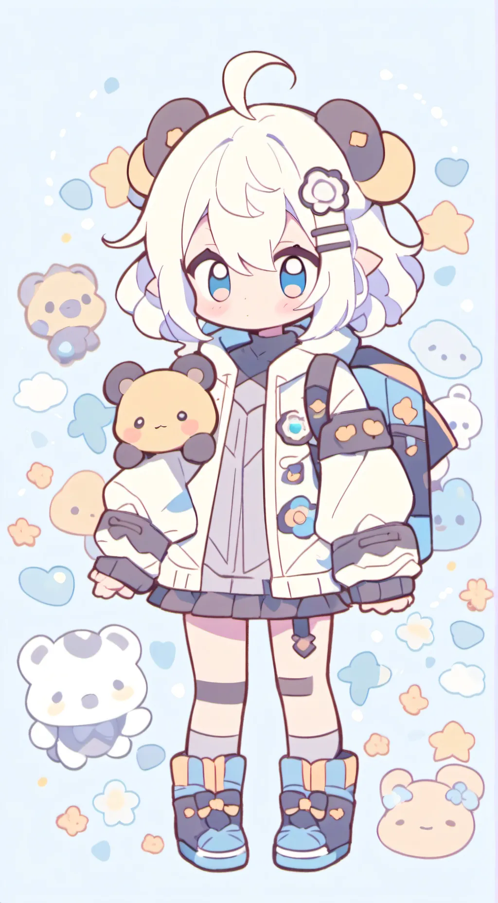 ai character: Kind Little sister background