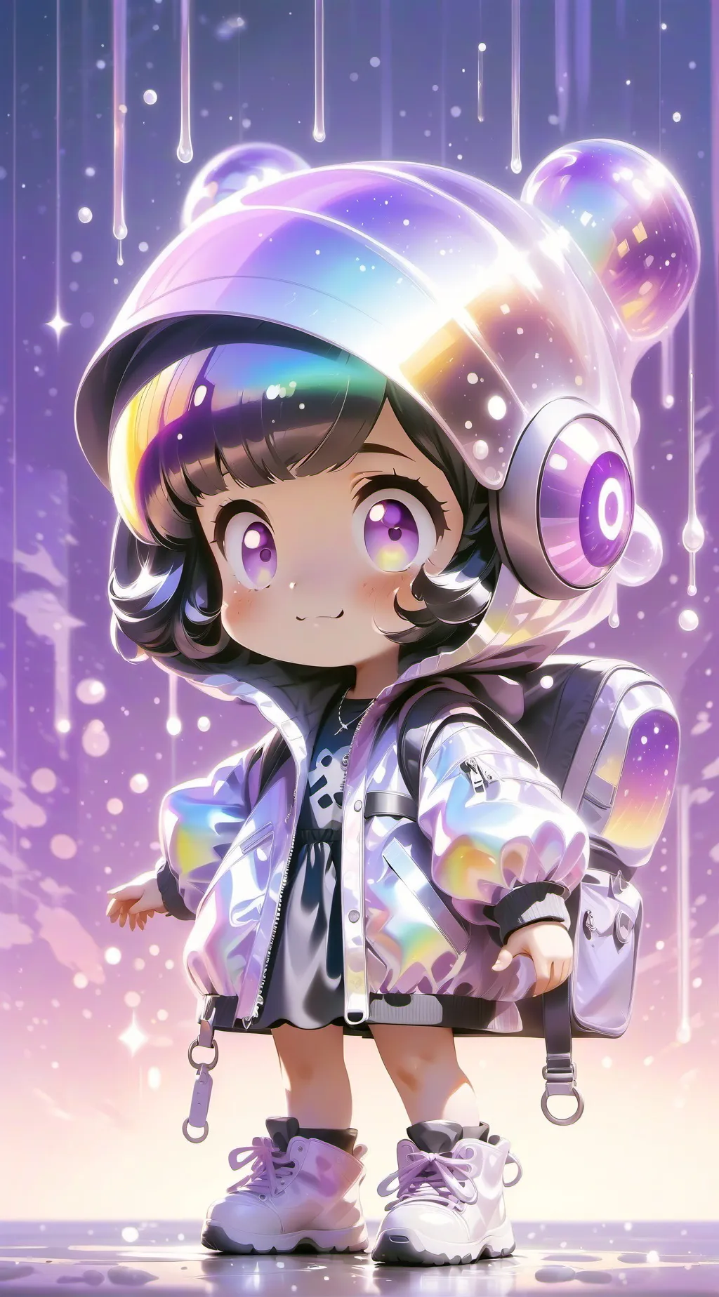 ai character: tv woman background