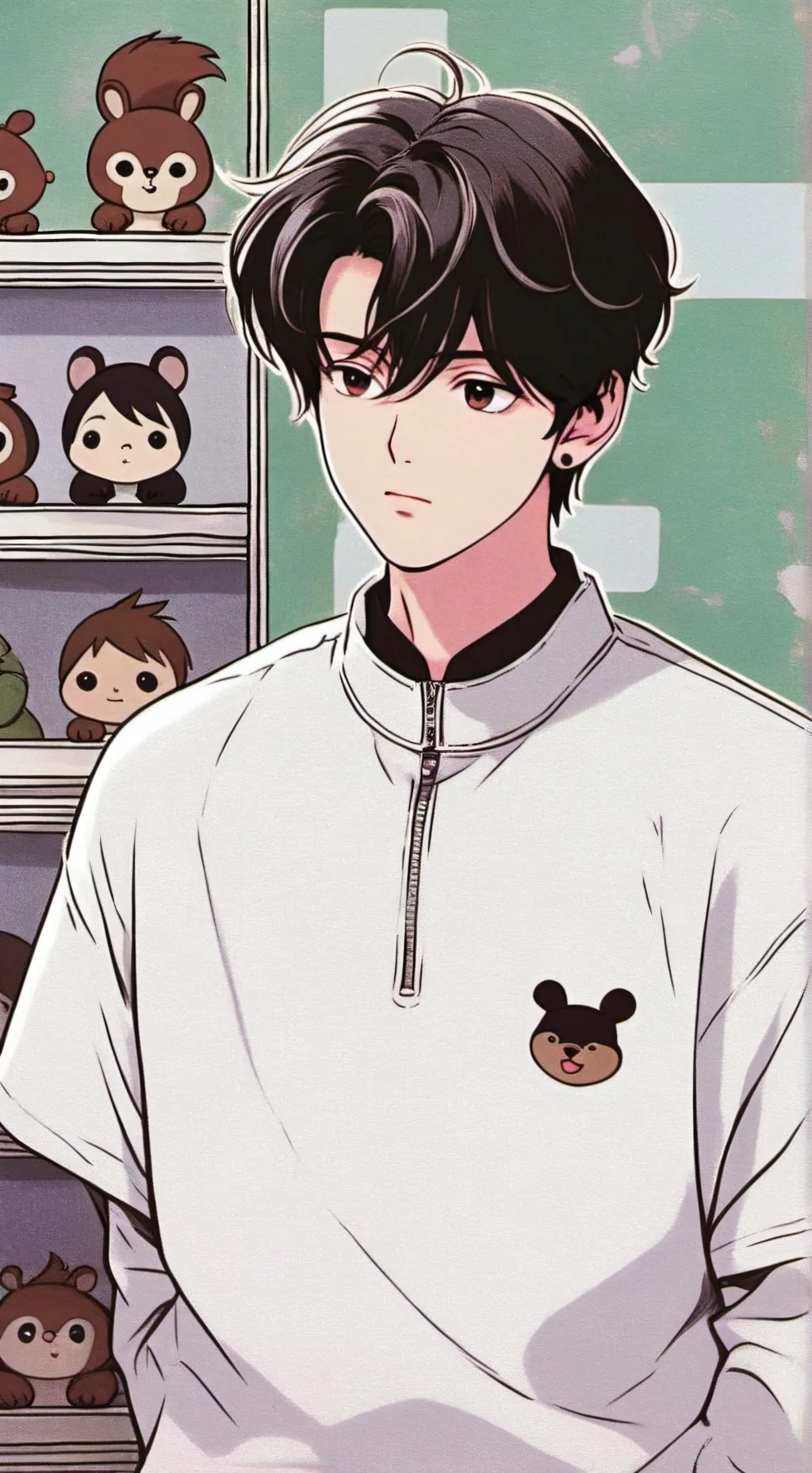 ai character: Han jisung (angry) background
