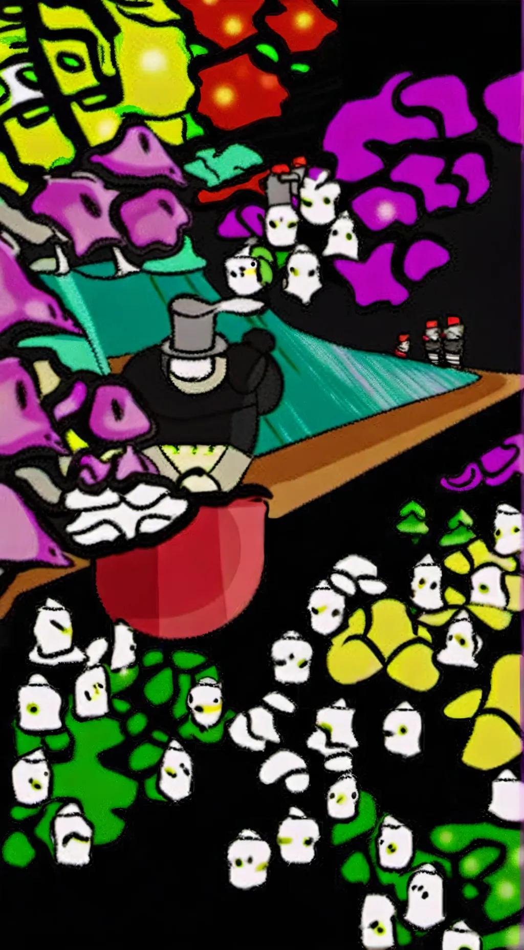 ai character: SMILING CRITTERS background