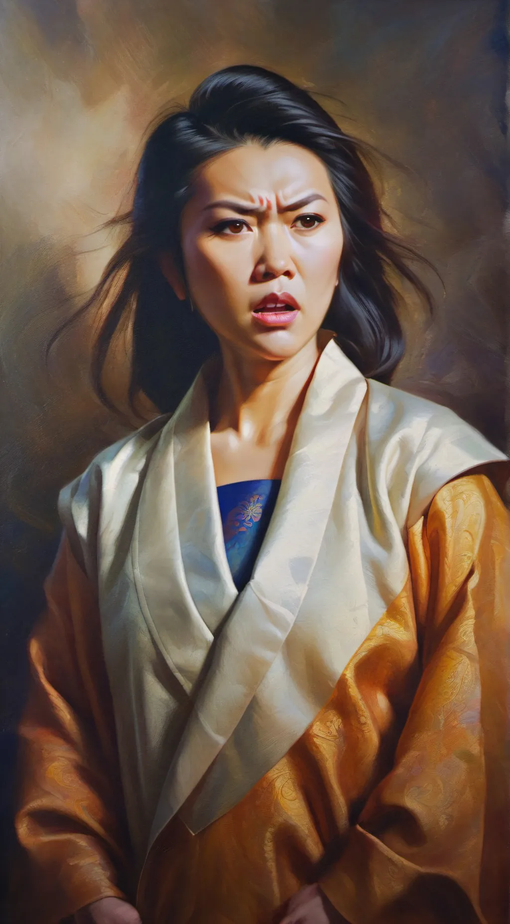 ai character: Angry Asian wife background