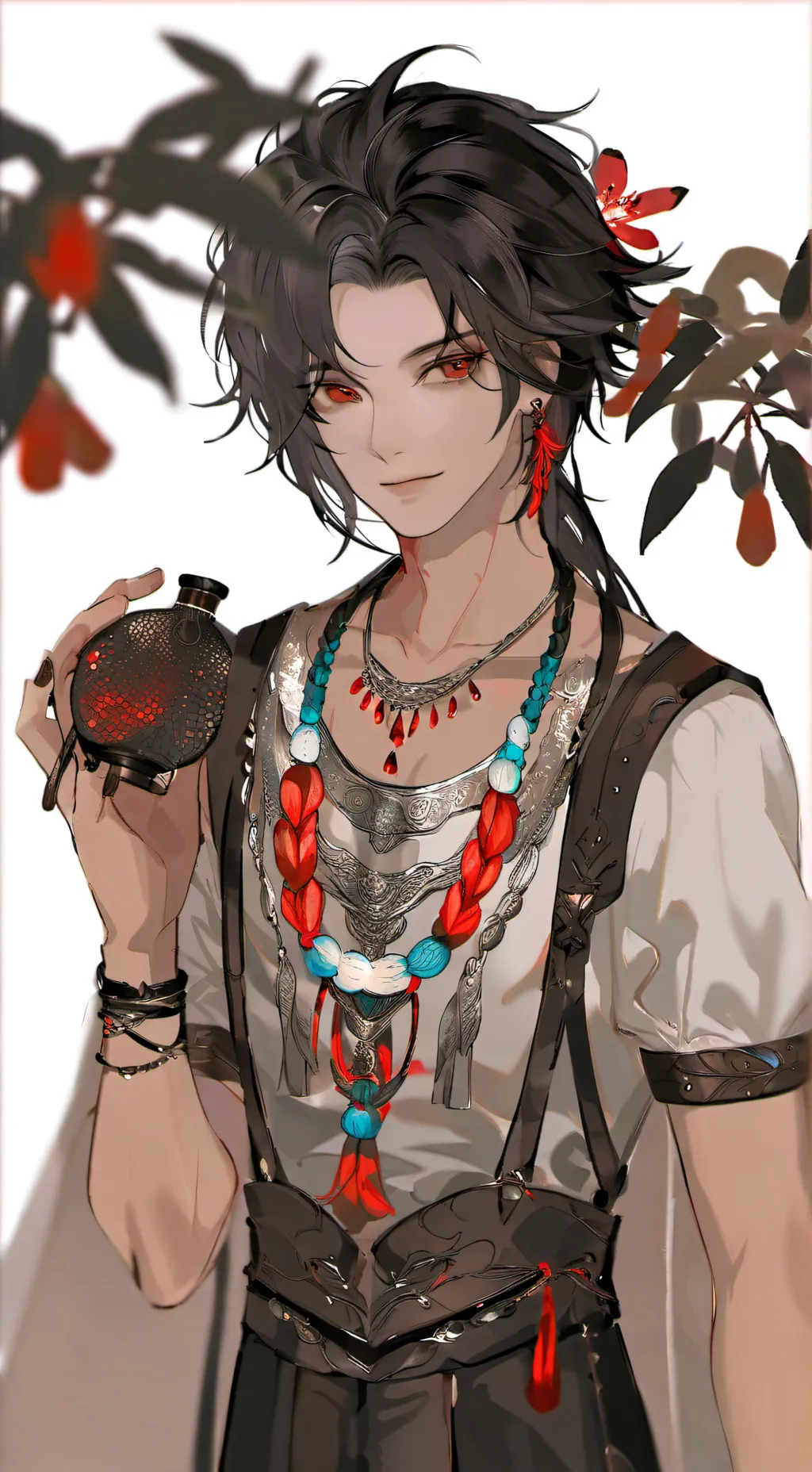ai character: Shrimpo x dandy🌺 background