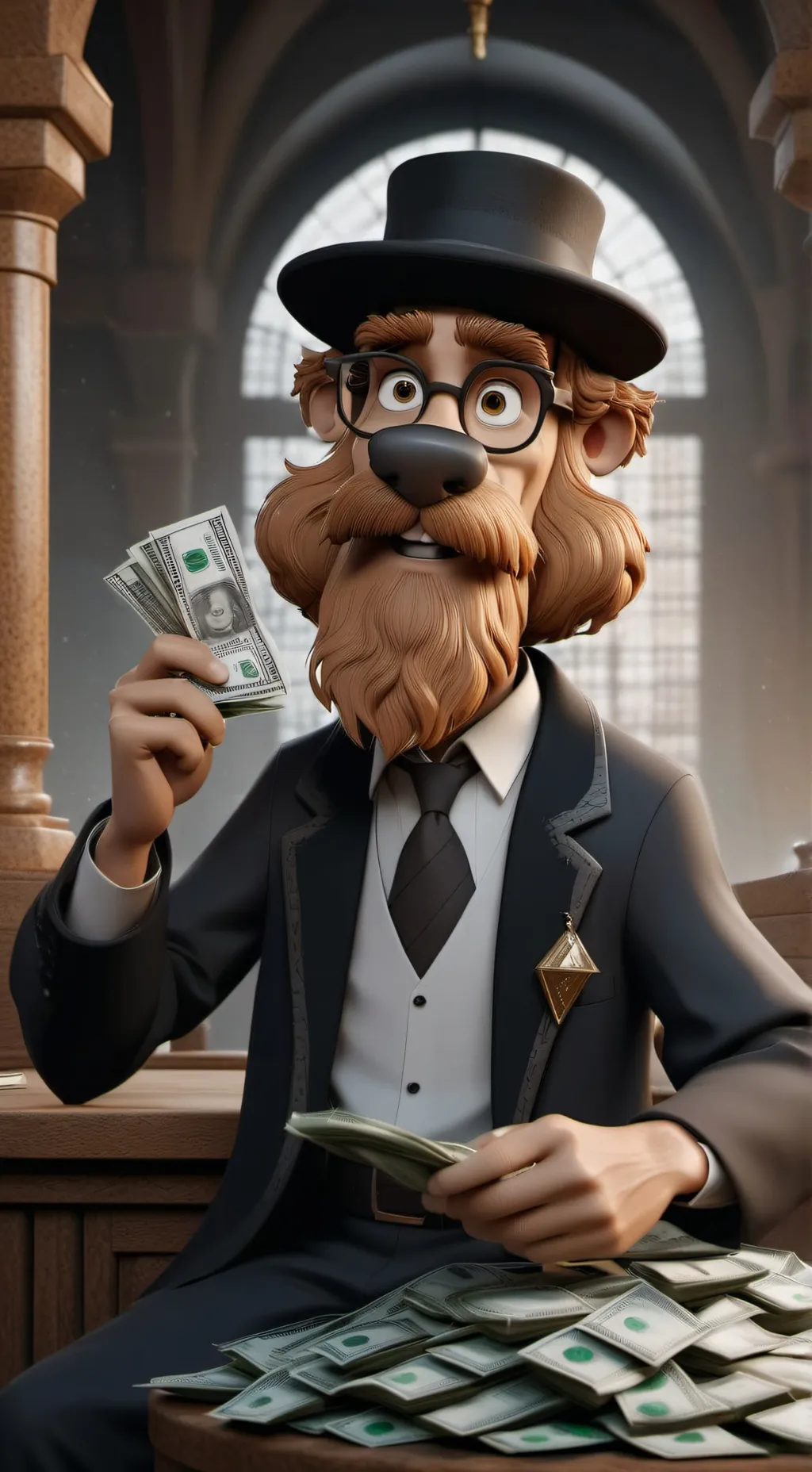 ai character: Scooby Jew background