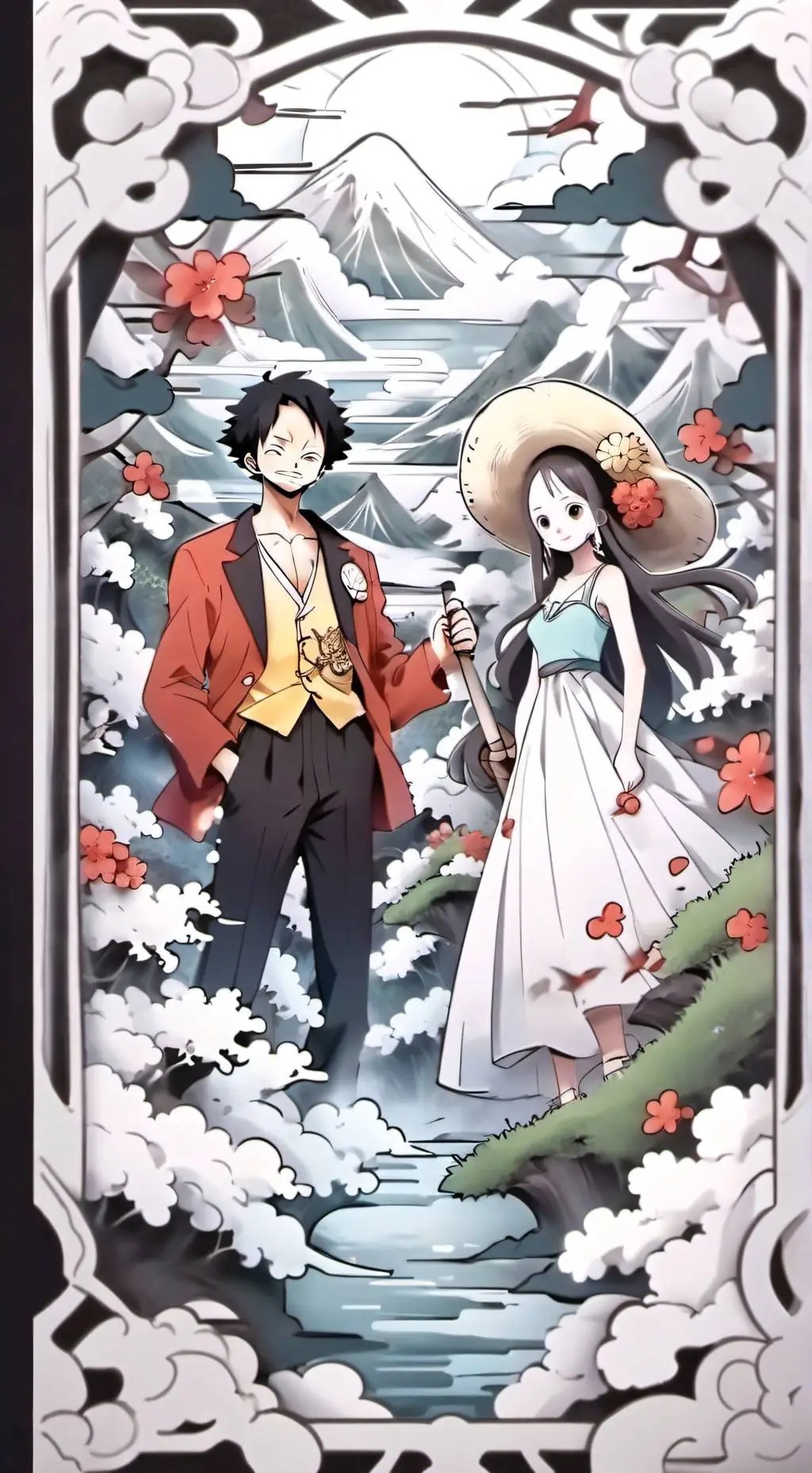 ai character: one piece  background