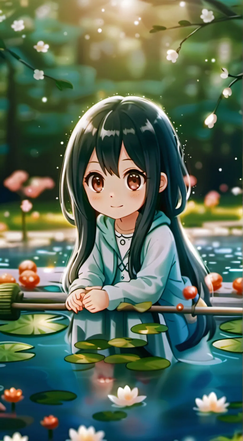 ai character: Azui Tsuyu💚 background