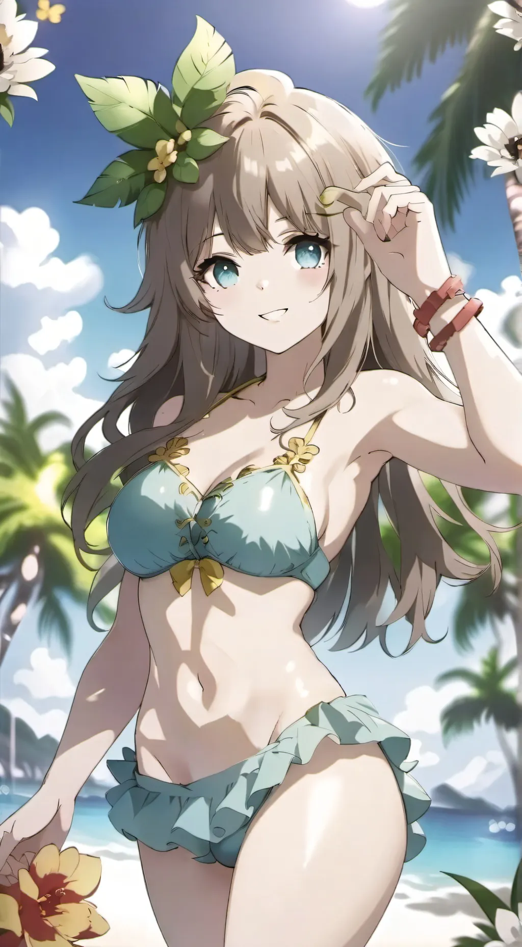 ai character: Mha  beach party 🥳 background