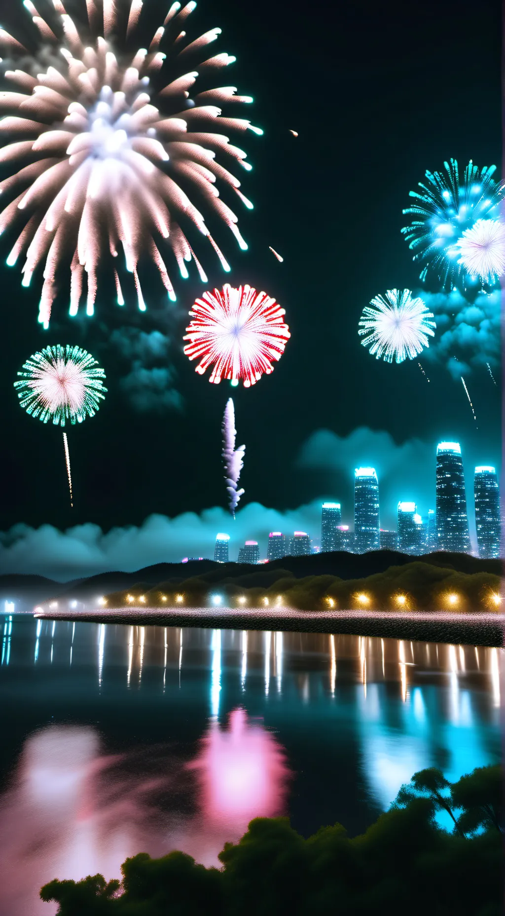 ai character: Happy New Year background