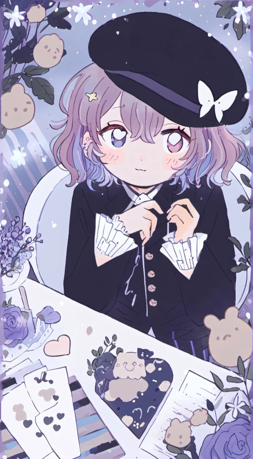 ai character: Luna uwu cat background
