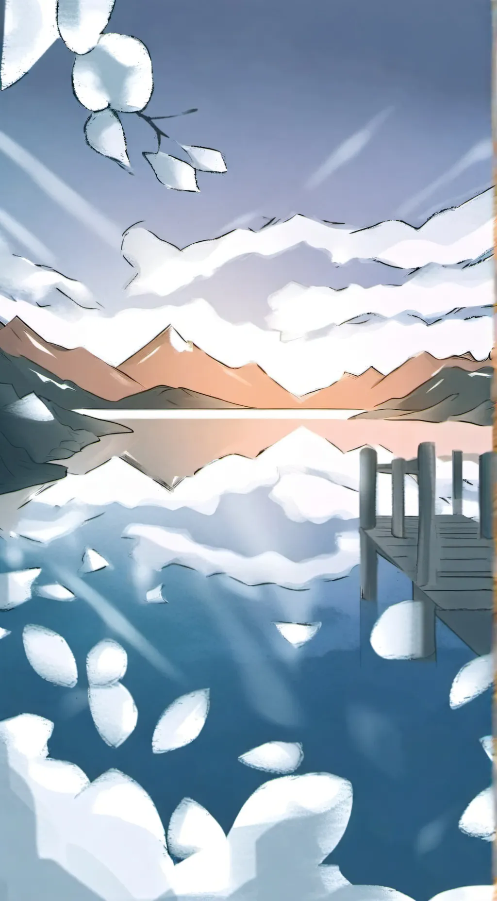 ai character: the frosty hills background