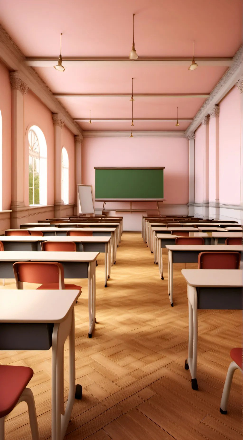 ai character: Escola de alunos background