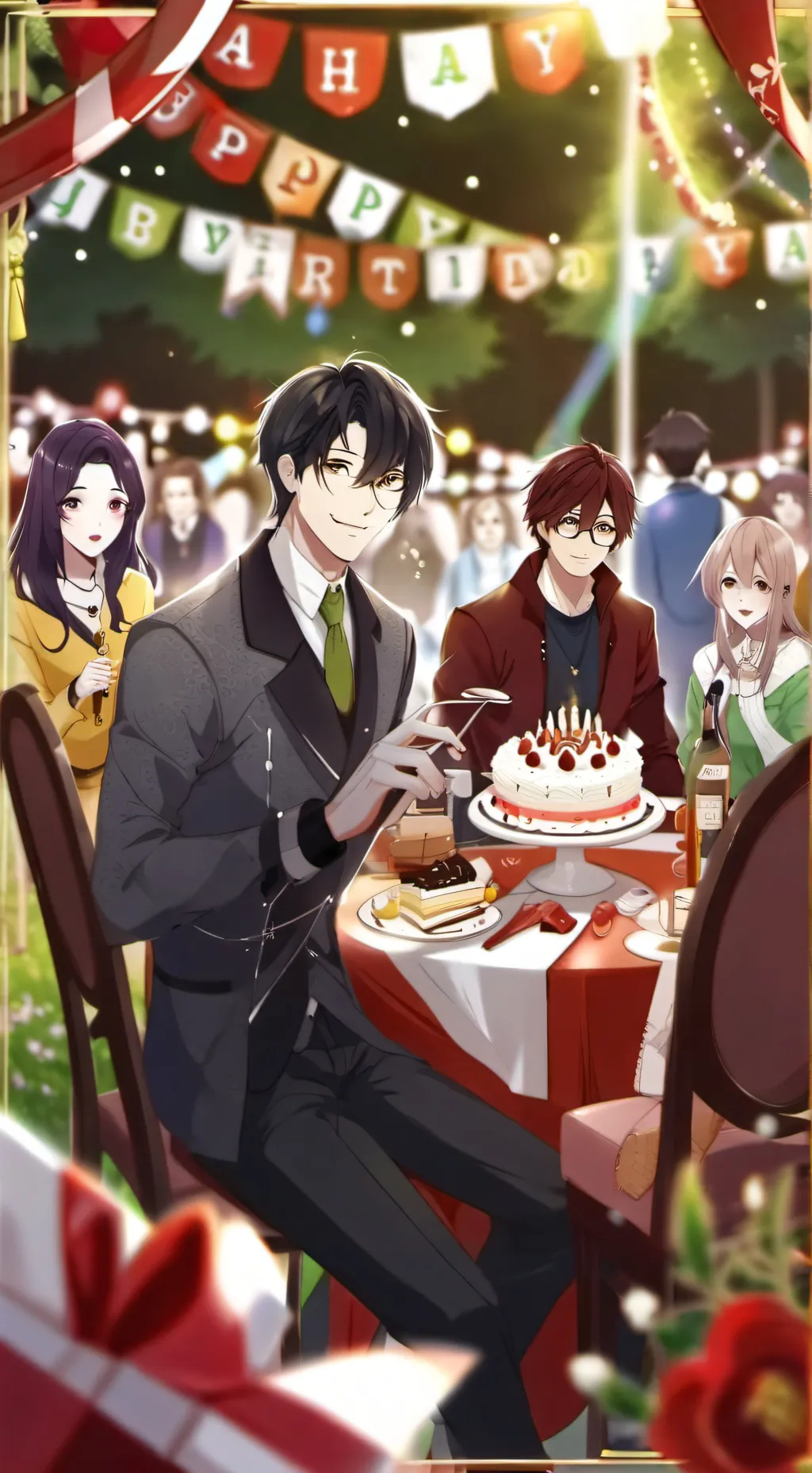 ai character: ruined birthday background