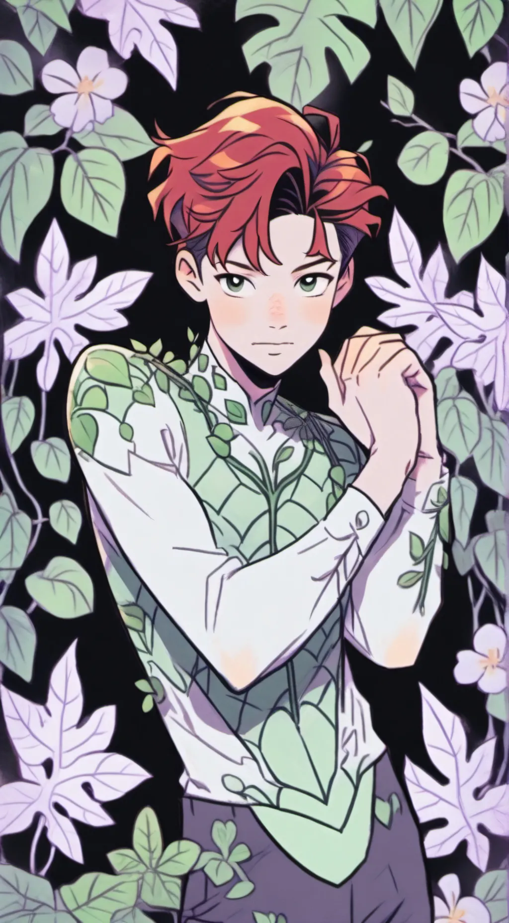 ai character: 🌺Red Oleander background