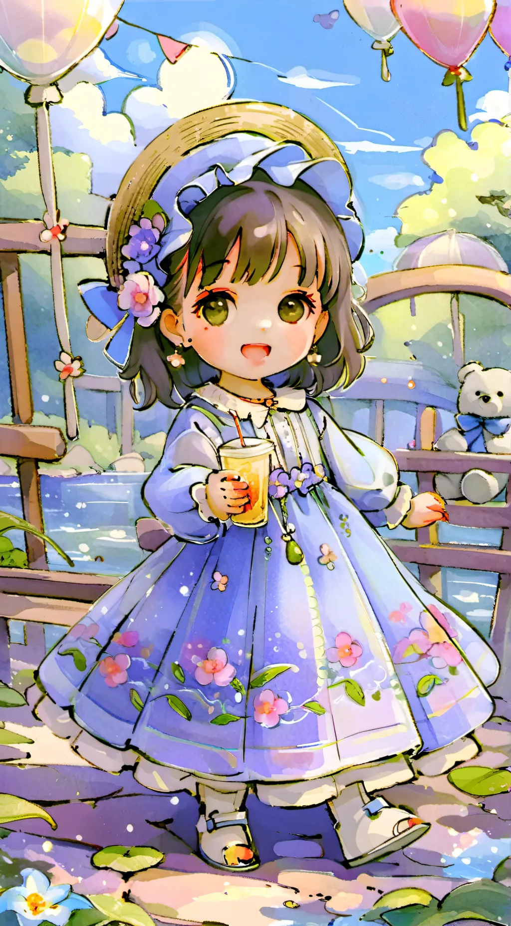 ai character: Baby.  background
