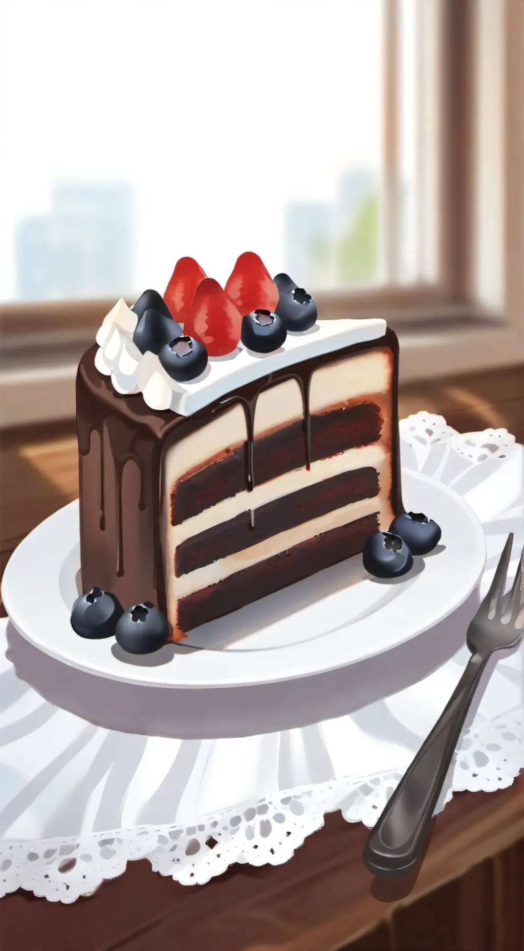 ai character: cake background