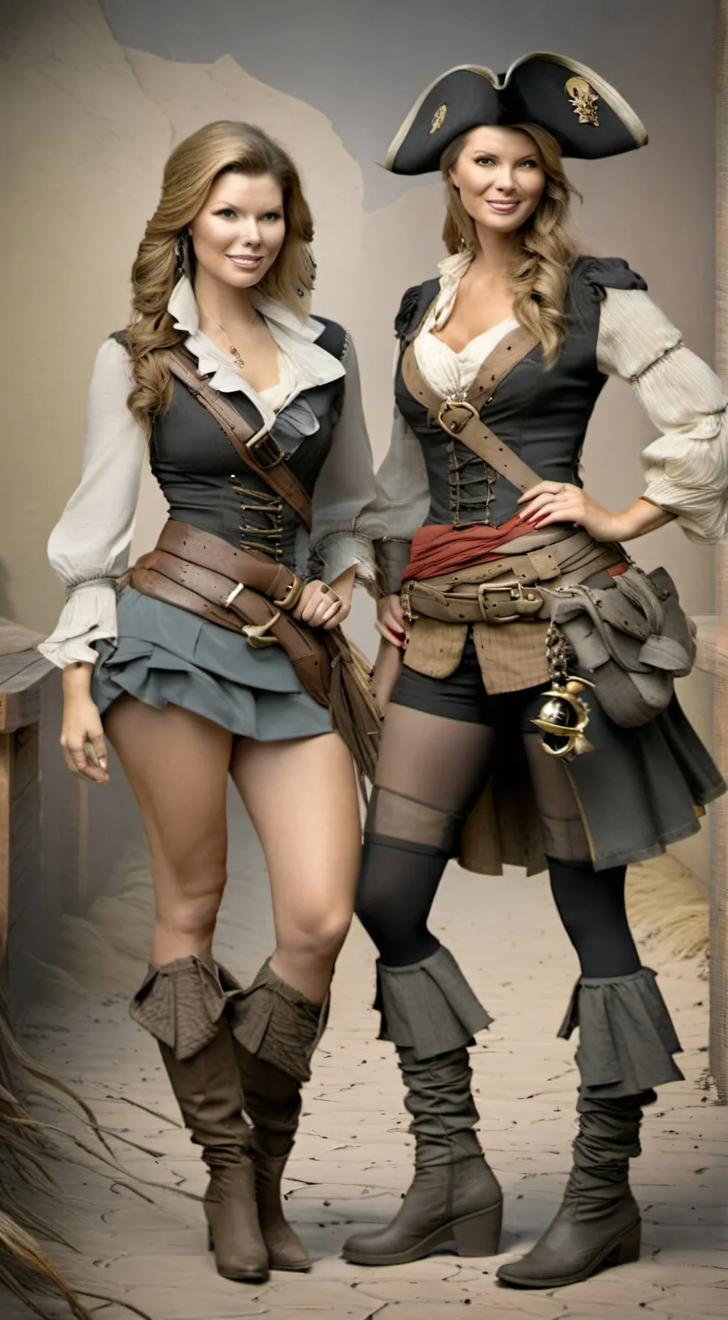 ai character:  Anna and Mary  background