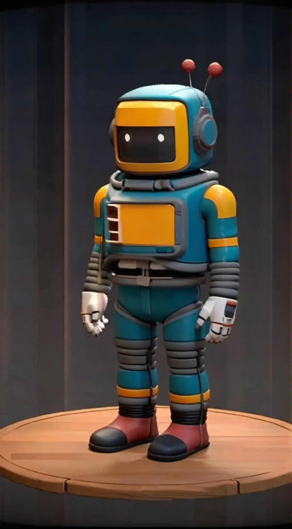 ai character: jokebot from doug background