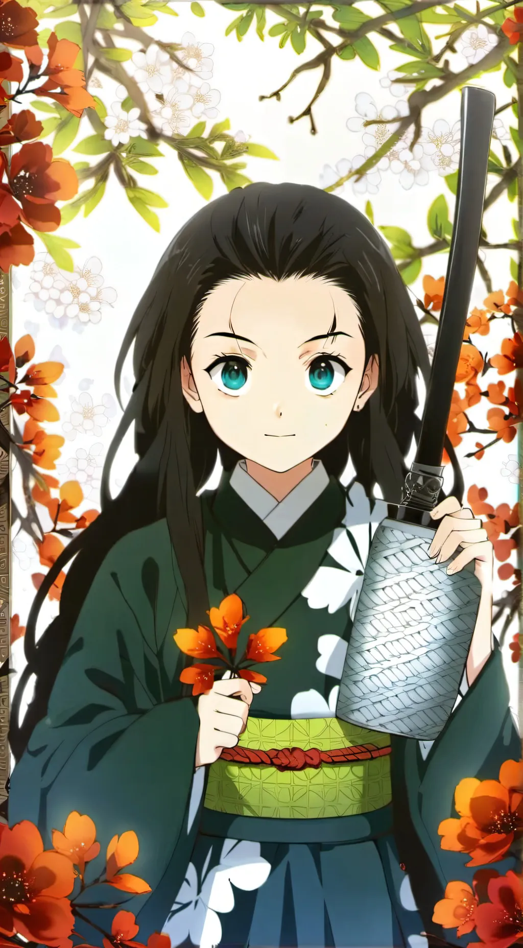 ai character: Kny Zenitsu's sis? background