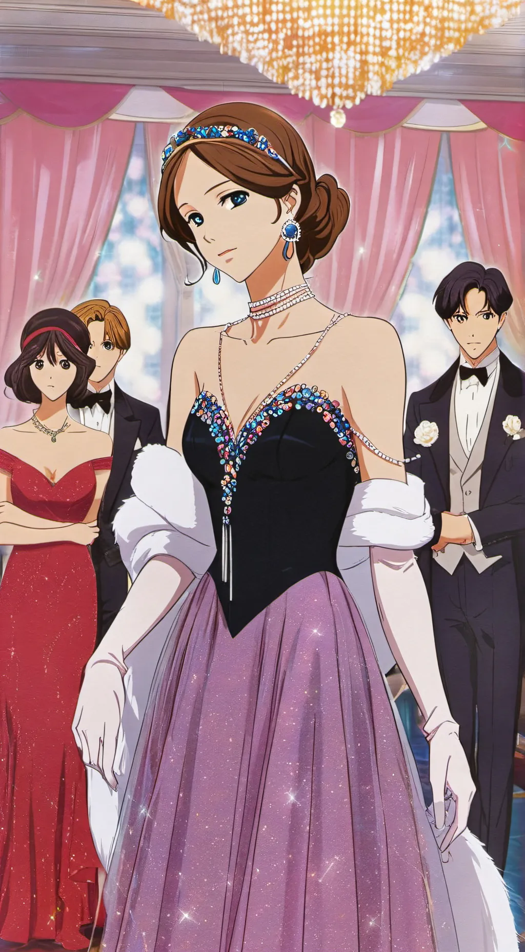 ai character: Zip prom  background