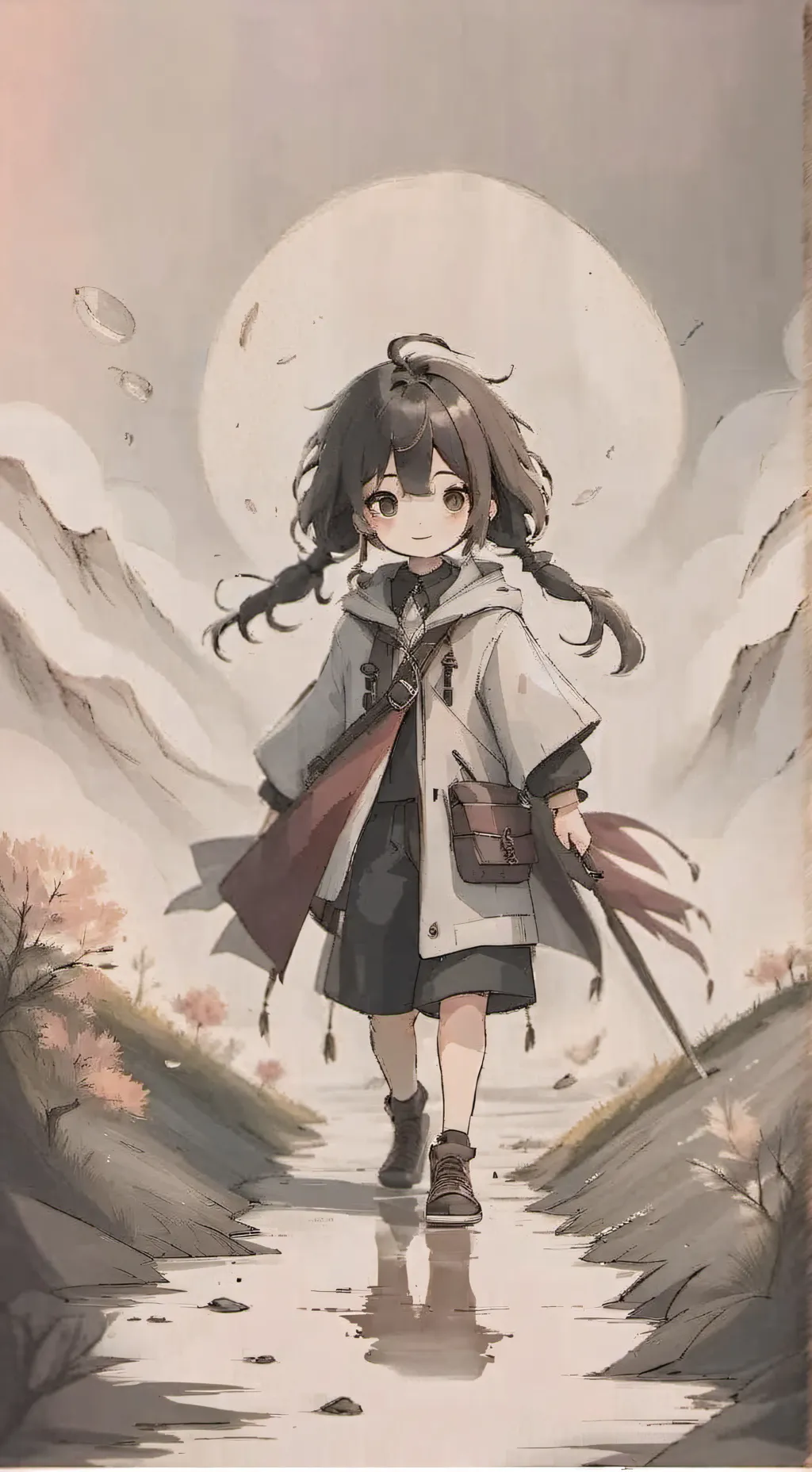 ai character: DW Christmas background