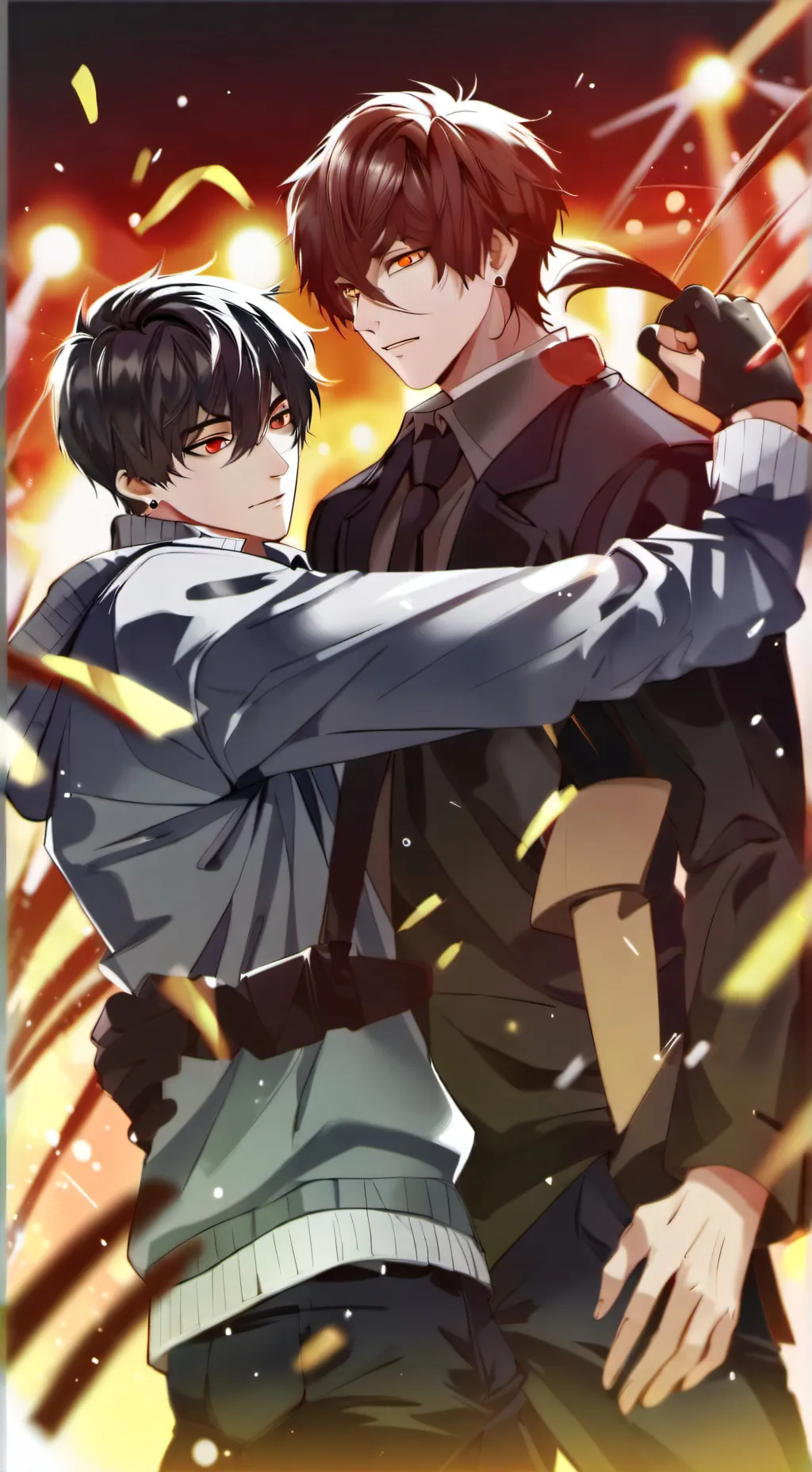 ai character: A school fight background
