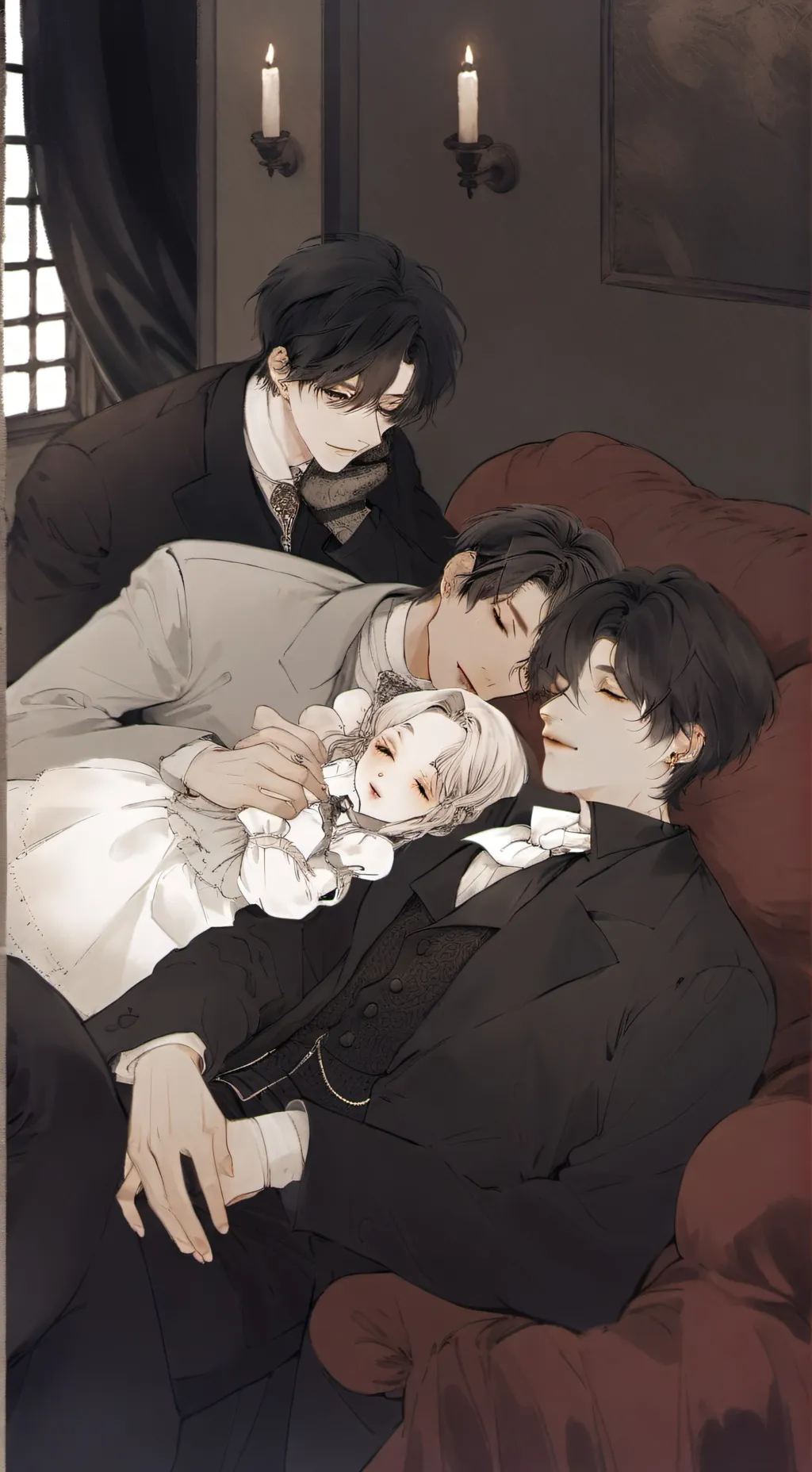 ai character: YOUR 3 Husbands background