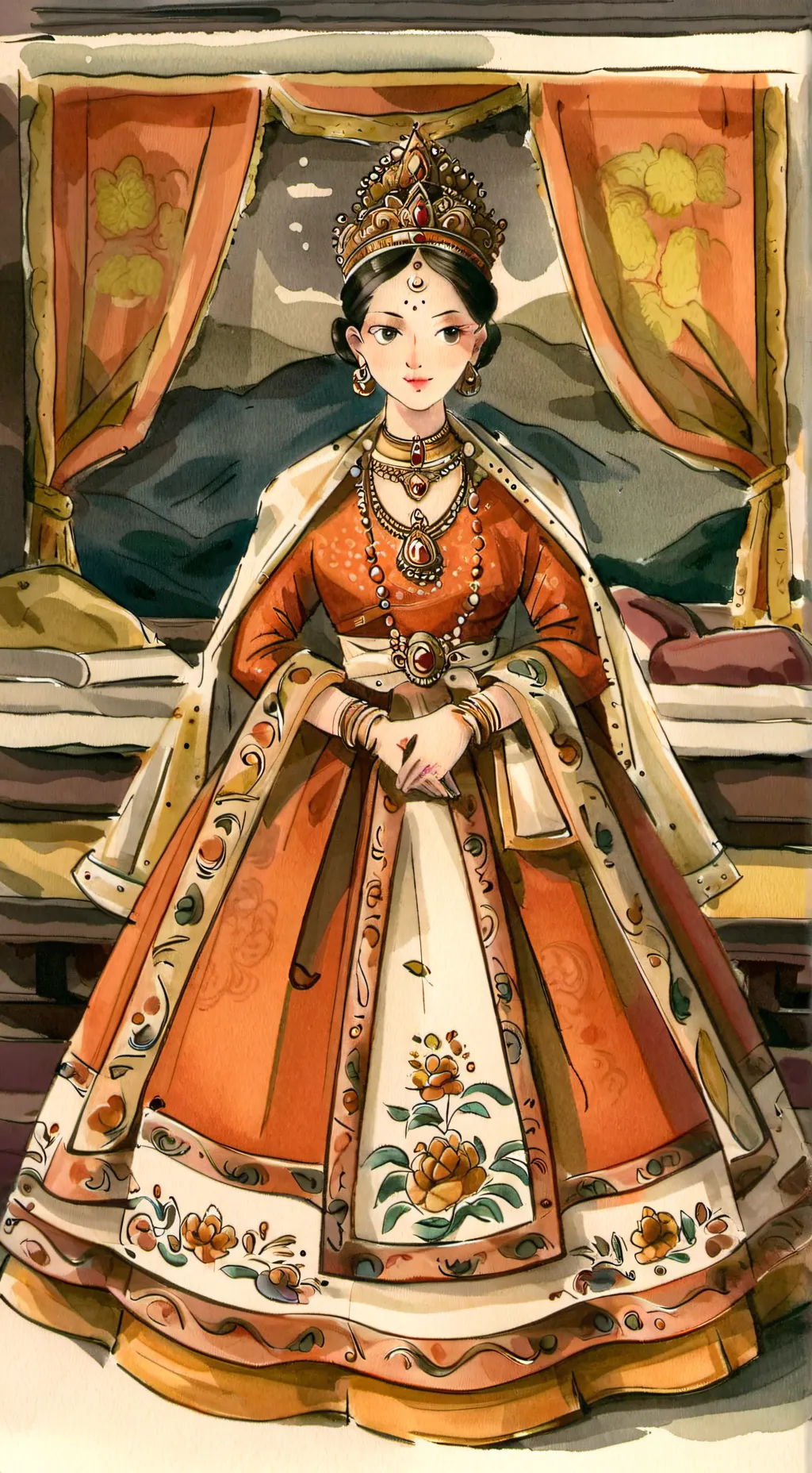 ai character: Queen Chouden  background