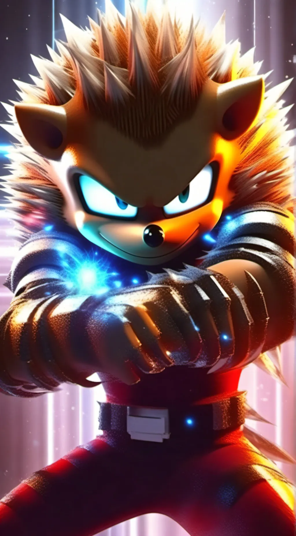 ai character: Super Shadow background