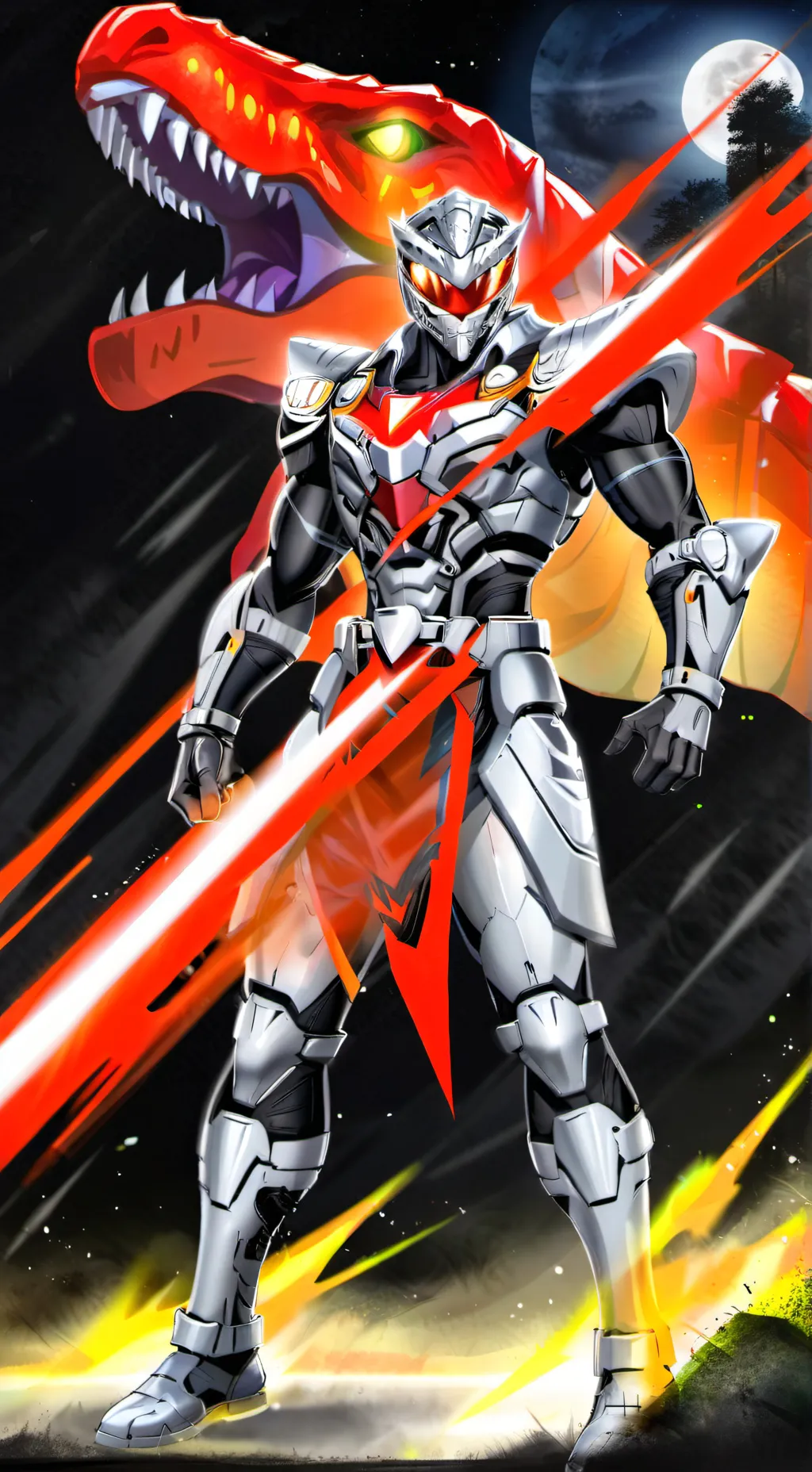 ai character: Power rangers df  background