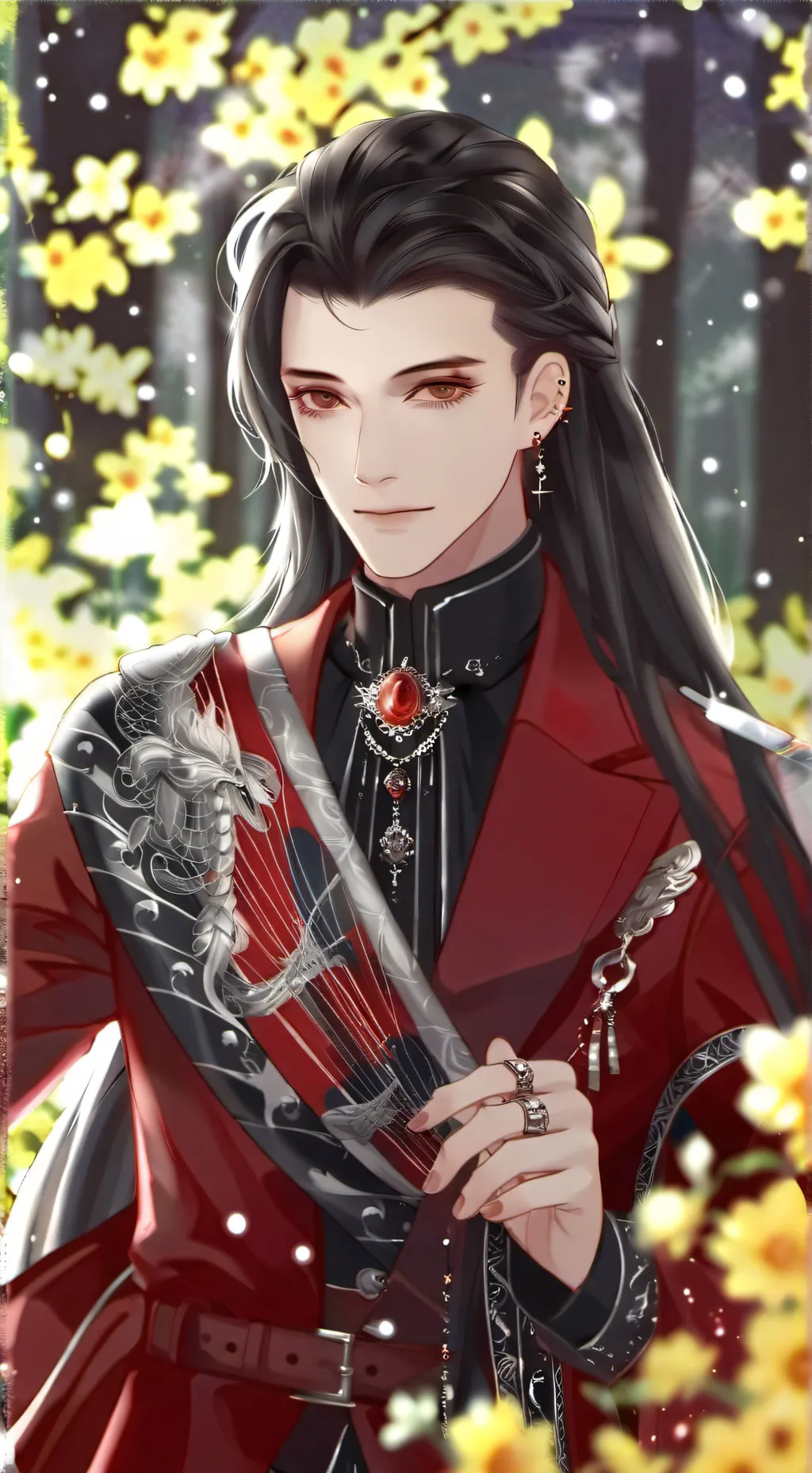 ai character: Valentino  background