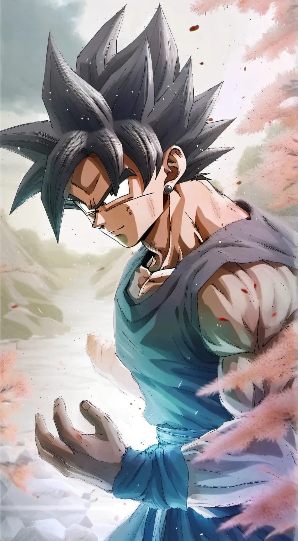 ai character: goku black  background